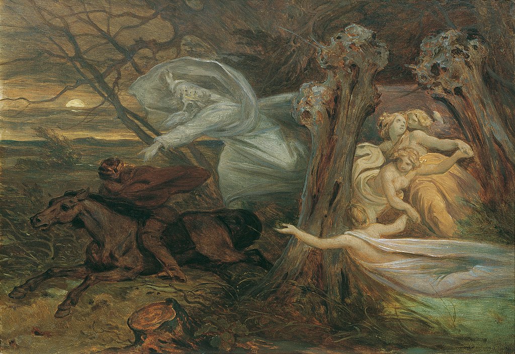 Moritz von Schwind "Der Erlkönig" Österreichische Galerie Belvedere (Inv. 615) (https://sammlung.belvedere.at/mirador/objects/6377, Lizenz: CC0 Public Domain)
