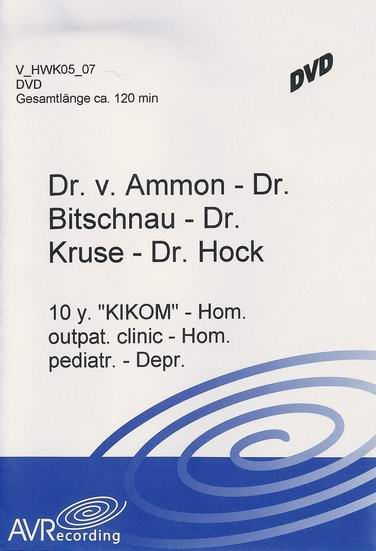 Homeopathy incorporated in a swiss university - 10 Years "Kikom" / Integrative project "Homeopathy in pediatrics" at the children hospital of Munich / A way of setting up an homeopathic outpatient clinic for obstetrics / Depression, pharmakological treat