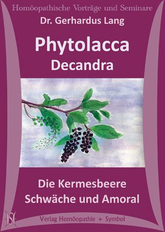 Phytolacca Decandra - Die Kermesbeere. Schwäche und Amoral. (Arzneimittelbild)